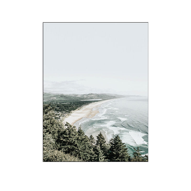 Tropix Forest Scenery Wall Art Canvas Textured Pastel Color Wall Decor for Living Room Clearhalo 'Art Gallery' 'Canvas Art' 'Coastal Art Gallery' 'Nautical' Arts' 1653411
