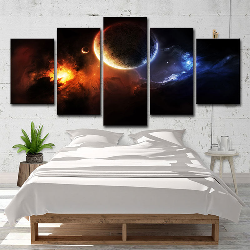 Planet and Astronomy Wall Prints Children's Art Canvas Painting, Multiple Sizes Options Clearhalo 'Art Gallery' 'Canvas Art' 'Kids' Arts' 1653447