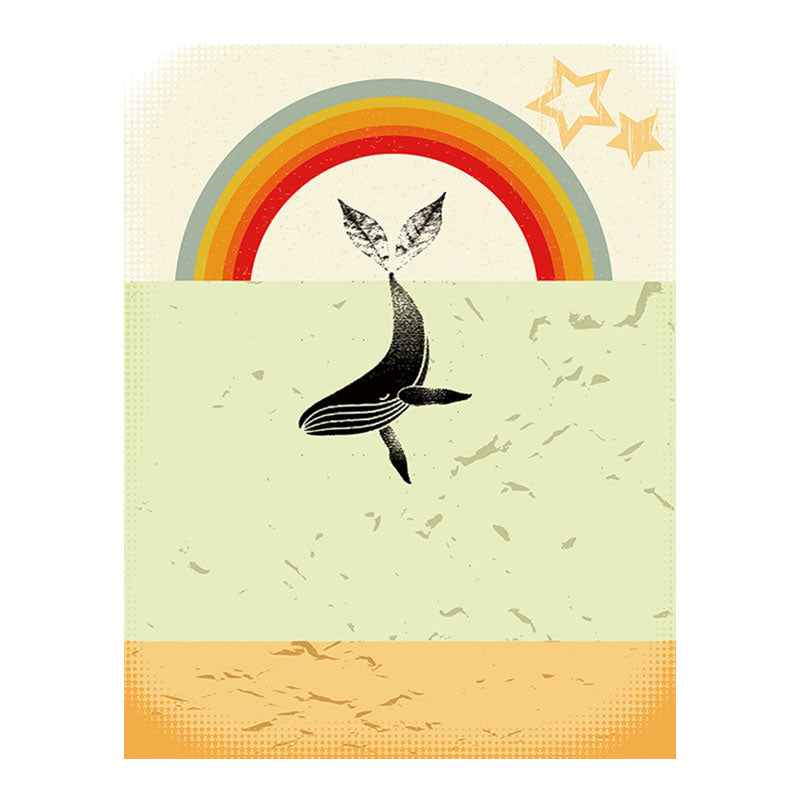 Dark Color Whale Canvas Print for Decoration Nautical Kids Bedroom Wall Art Decor Clearhalo 'Art Gallery' 'Canvas Art' 'Kids' Arts' 1653487