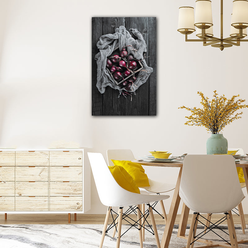 Photo Printed Diet Canvas Art Dark Color Modern Style Wall Decor for Dining Room Clearhalo 'Art Gallery' 'Canvas Art' 'Contemporary Art Gallery' 'Modern' Arts' 1653531