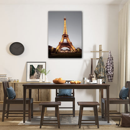 Architecture Sunset View Art Print Global Inspired Enchanting Landmark Canvas in Pastel Color Yellow Clearhalo 'Arts' 'Canvas Art' 1653543