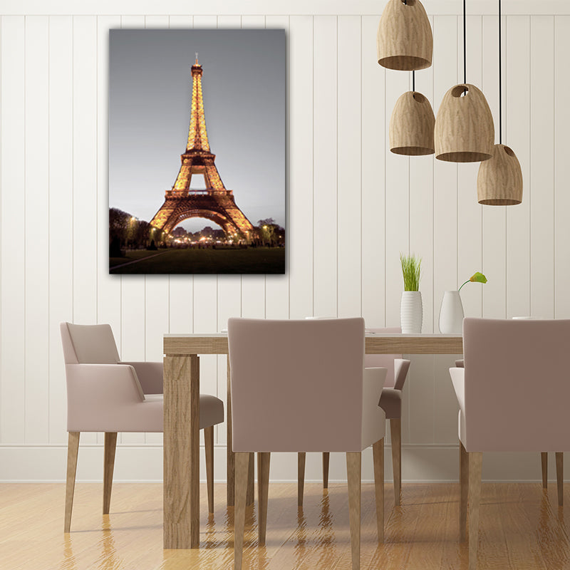 Architecture Sunset View Art Print Global Inspired Enchanting Landmark Canvas in Pastel Color Clearhalo 'Arts' 'Canvas Art' 1653545