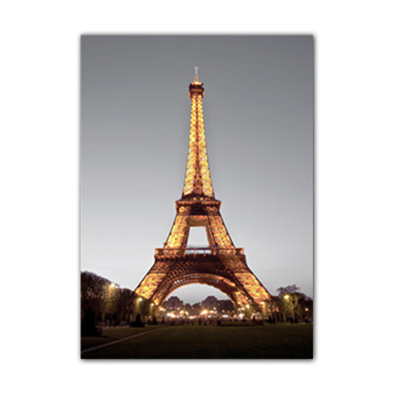 Architecture Sunset View Art Print Global Inspired Enchanting Landmark Canvas in Pastel Color Clearhalo 'Arts' 'Canvas Art' 1653546