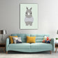Cartoon Animal Wall Art Light Color Wrapped Canvas for Children Room, Multiple Size Options Clearhalo 'Art Gallery' 'Canvas Art' 'Kids' Arts' 1653579
