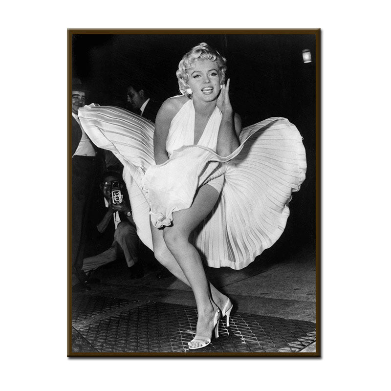Marilyn Monroe Wall Art Light-Color Canvas Print Wall Decor for Boys Bedroom, Textured Clearhalo 'Arts' 'Canvas Art' 1653609