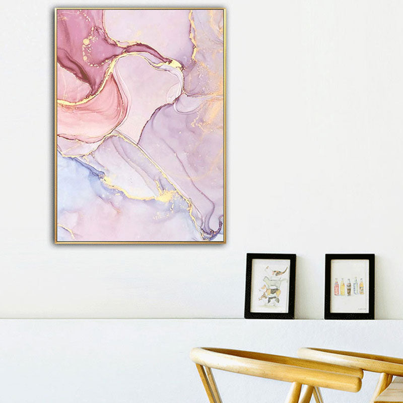 Modern Style Abstract Pattern Art Pink Girls Bedroom Canvas, Multiple Size Options Pink Design 1 Clearhalo 'Art Gallery' 'Canvas Art' 'Contemporary Art Gallery' 'Modern' Arts' 1653613