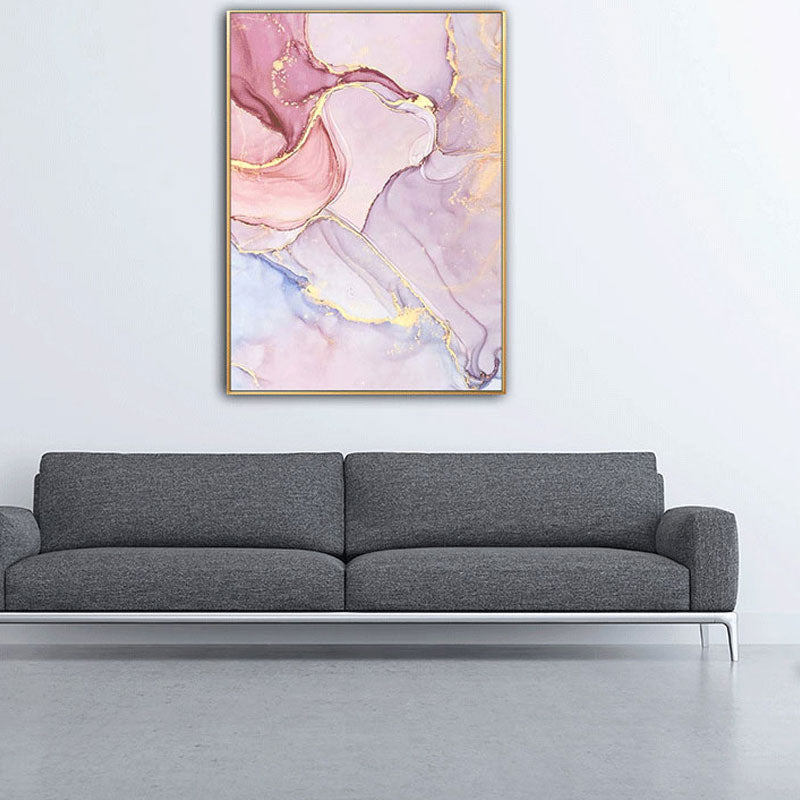 Modern Style Abstract Pattern Art Pink Girls Bedroom Canvas, Multiple Size Options Clearhalo 'Art Gallery' 'Canvas Art' 'Contemporary Art Gallery' 'Modern' Arts' 1653614
