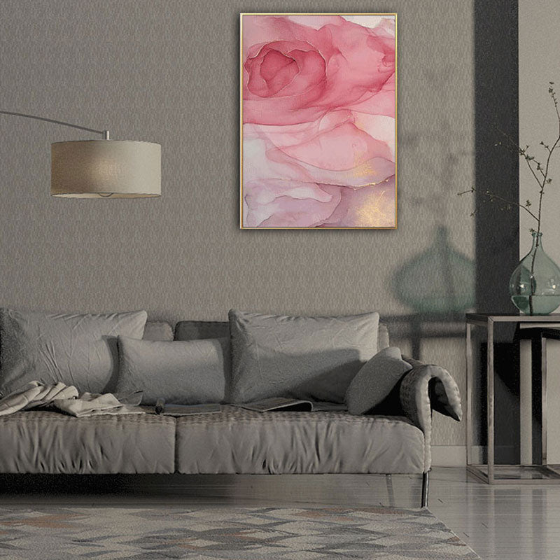 Modern Style Abstract Pattern Art Pink Girls Bedroom Canvas, Multiple Size Options Clearhalo 'Art Gallery' 'Canvas Art' 'Contemporary Art Gallery' 'Modern' Arts' 1653621