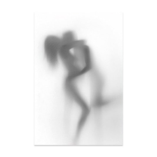 Blur Shadow of Lovers Canvas Art Contemporary Textured Family Room Wall Decor in Grey Clearhalo 'Art Gallery' 'Canvas Art' 'Contemporary Art Gallery' 'Modern' Arts' 1653672