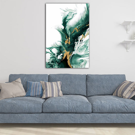 Canvas Textured Painting Modern Sea Wave Wall Art Decor, Multiple Sizes Available Green Clearhalo 'Art Gallery' 'Canvas Art' 'Contemporary Art Gallery' 'Modern' Arts' 1653676