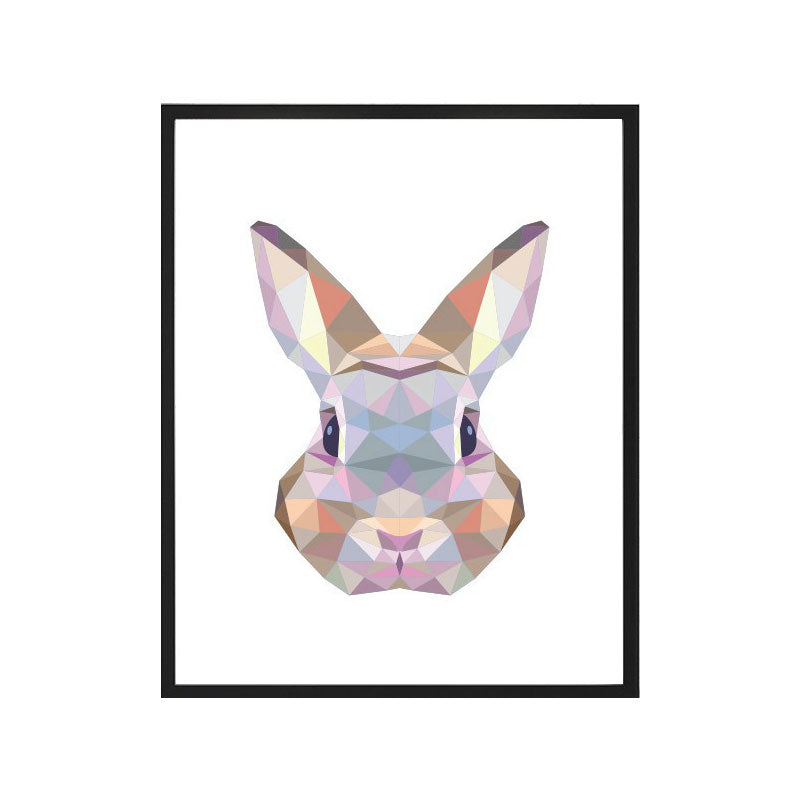 Brown Rabbit Head Wall Decor for Decoration Modernism Playroom Wrapped Canvas (Multiple Sizes) Clearhalo 'Art Gallery' 'Canvas Art' 'Kids' Arts' 1653731