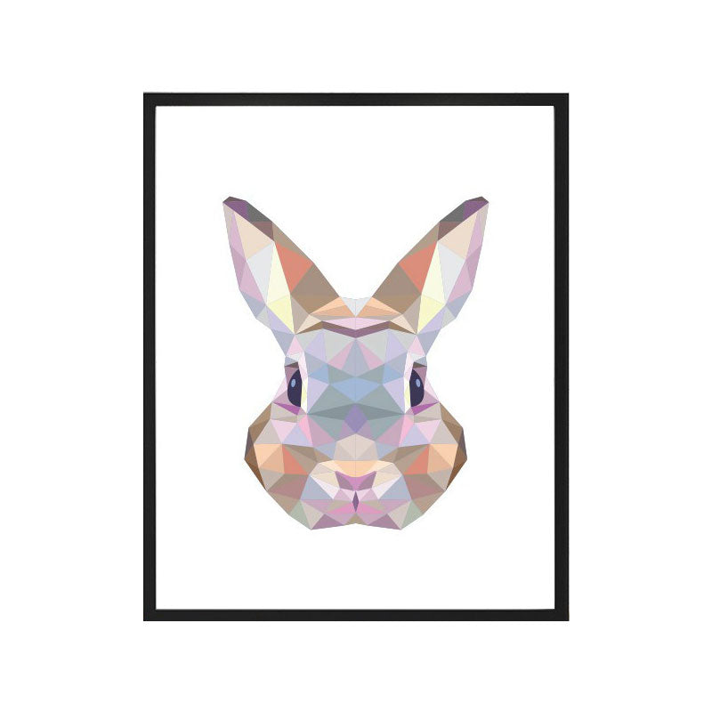 Brown Rabbit Head Wall Decor for Decoration Modernism Playroom Wrapped Canvas (Multiple Sizes) Clearhalo 'Art Gallery' 'Canvas Art' 'Kids' Arts' 1653731