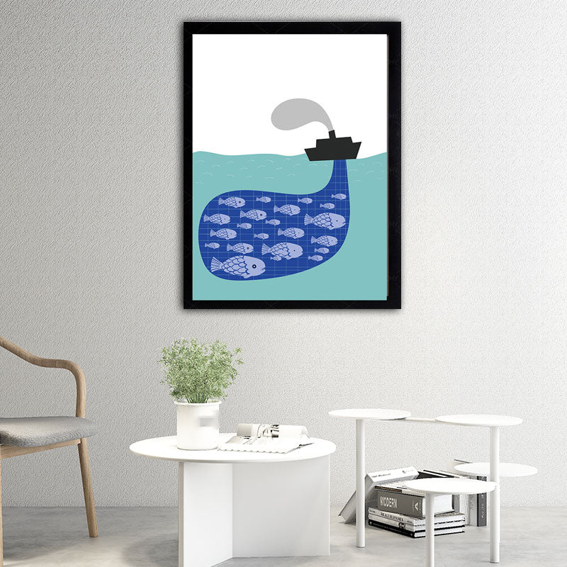 Multi-Colored Sea Fish Canvas Prints Nautical for Decoration Wall Decor, Multiple Size Options Clearhalo 'Art Gallery' 'Canvas Art' 'Kids' Arts' 1653801