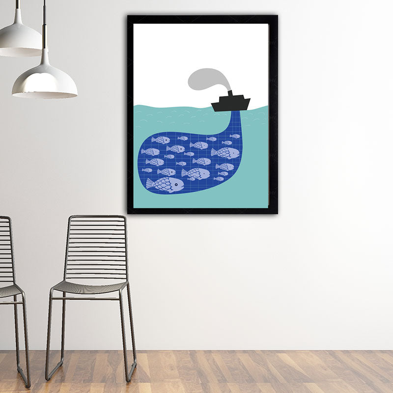 Multi-Colored Sea Fish Canvas Prints Nautical for Decoration Wall Decor, Multiple Size Options Clearhalo 'Art Gallery' 'Canvas Art' 'Kids' Arts' 1653802