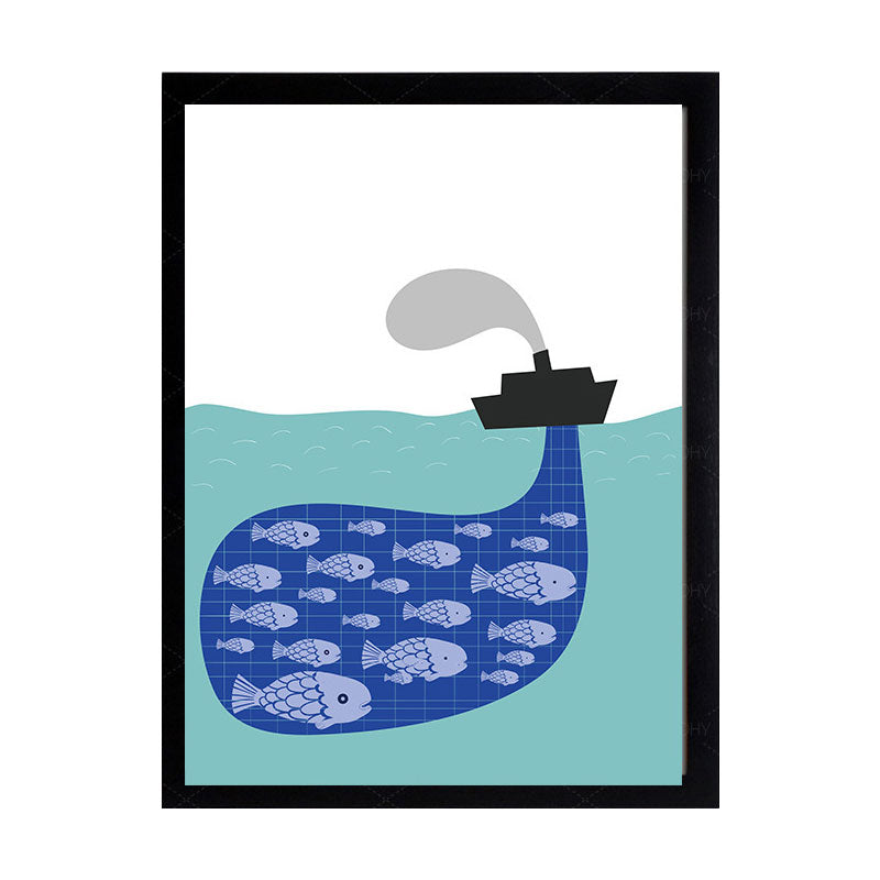 Multi-Colored Sea Fish Canvas Prints Nautical for Decoration Wall Decor, Multiple Size Options Clearhalo 'Art Gallery' 'Canvas Art' 'Kids' Arts' 1653803