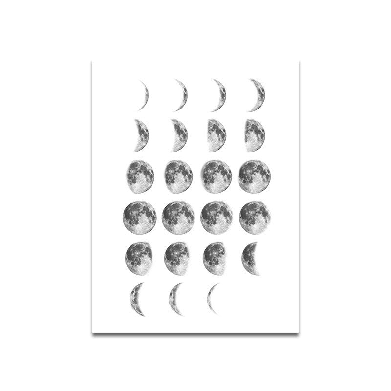 Lunar Eclipse Canvas Art Minimalist Textured Surface Childrens Bedroom Wall Decor Clearhalo 'Art Gallery' 'Canvas Art' 'Contemporary Art Gallery' 'Contemporary Art' 'Minimalism' 'Minimalist Art Gallery' 'Scandinavian' Arts' 1653869