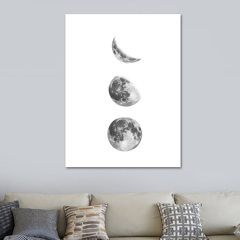 Canvas Textured Art Print Minimalistic Photographic Moon Eclipse Wall Decor for Home Clearhalo 'Art Gallery' 'Canvas Art' 'Contemporary Art Gallery' 'Contemporary Art' 'Minimalism' 'Minimalist Art Gallery' 'Scandinavian' Arts' 1653890