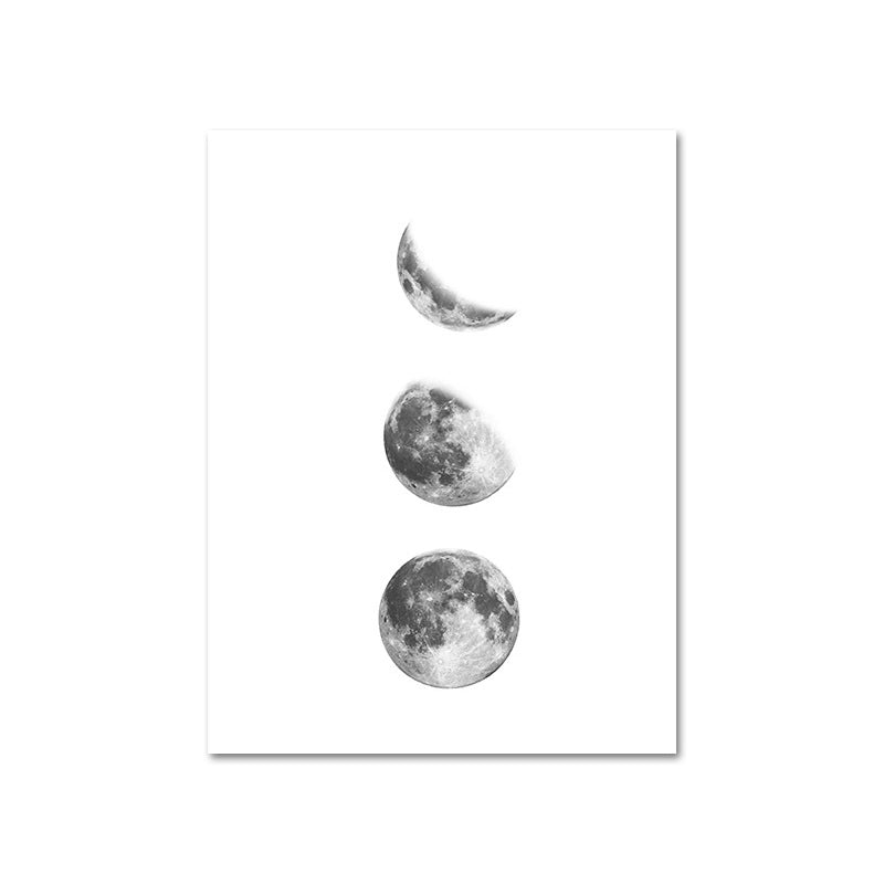 Canvas Textured Art Print Minimalistic Photographic Moon Eclipse Wall Decor for Home Clearhalo 'Art Gallery' 'Canvas Art' 'Contemporary Art Gallery' 'Contemporary Art' 'Minimalism' 'Minimalist Art Gallery' 'Scandinavian' Arts' 1653891
