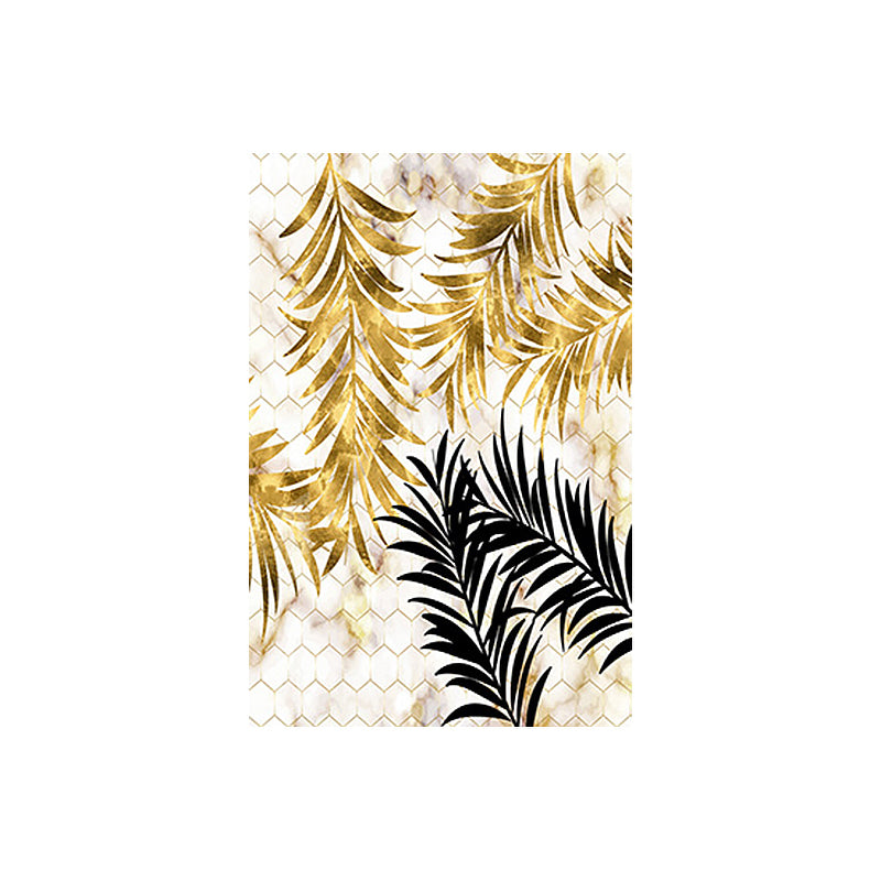 Gold Botanical Leaves Painting Textured Wall Art Decor for Bedroom, Multiple Sizes Clearhalo 'Art Gallery' 'Canvas Art' 'Contemporary Art Gallery' 'Modern' Arts' 1653924