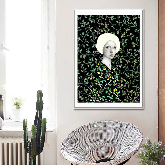 Contemporary Figure Canvas Wall Art Light-Color Textured Wall Decor for Sitting Room Clearhalo 'Art Gallery' 'Canvas Art' 'Contemporary Art Gallery' 'Modern' Arts' 1653940