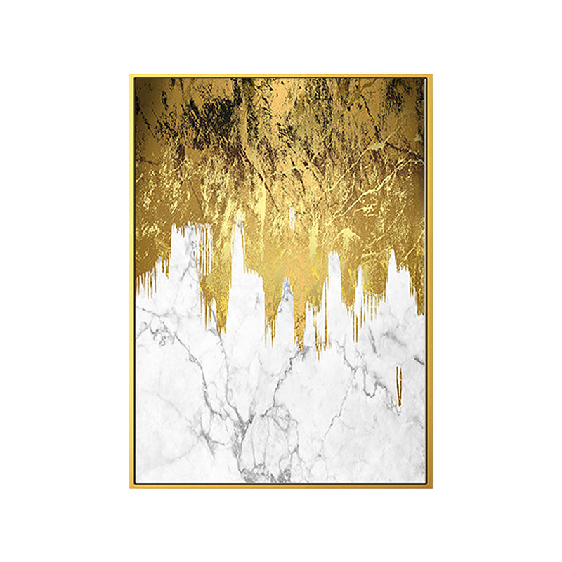 Abstract Canvas Art Glam Enchanting Marble and Foil Effect Wall Decor in Bright Color - Clearhalo - 'Arts' - 'Canvas Art' - 1653991