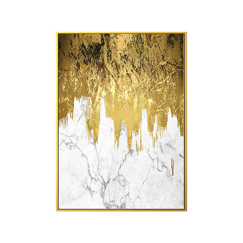 Abstract Canvas Art Glam Enchanting Marble and Foil Effect Wall Decor in Bright Color Clearhalo 'Arts' 'Canvas Art' 1653991