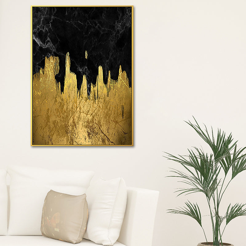 Abstract Canvas Art Glam Enchanting Marble and Foil Effect Wall Decor in Bright Color - Clearhalo - 'Arts' - 'Canvas Art' - 1653996