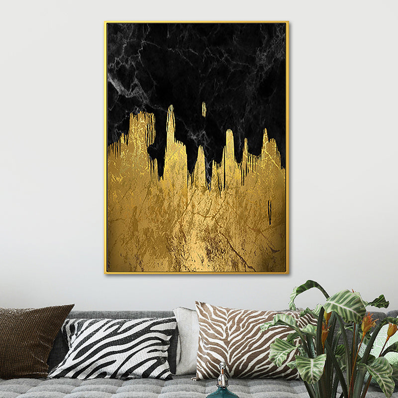 Abstract Canvas Art Glam Enchanting Marble and Foil Effect Wall Decor in Bright Color - Clearhalo - 'Arts' - 'Canvas Art' - 1653997