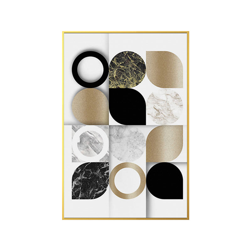 Leaf Shapes Marble Canvas Print Nordic Style Textured Wall Art for Living Room Clearhalo 'Arts' 'Canvas Art' 1654027