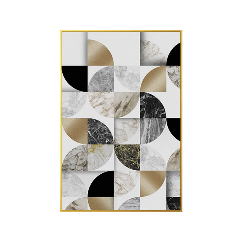 Leaf Shapes Marble Canvas Print Nordic Style Textured Wall Art for Living Room - Clearhalo - 'Arts' - 'Canvas Art' - 1654034