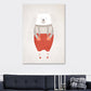 Bear Canvas Prints Light Color Cartoon Wall Art Decor for Nursery, Multiple Size Available Clearhalo 'Art Gallery' 'Canvas Art' 'Kids' Arts' 1654047
