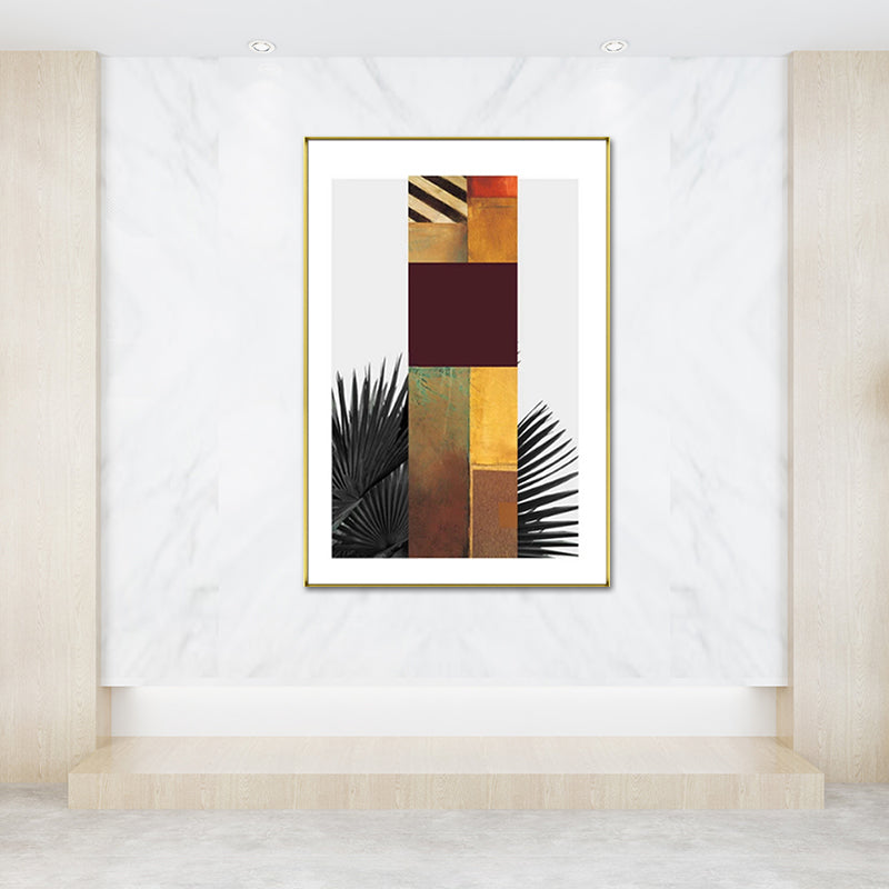 Multicolored Abstract Canvas Leaf Print Tropical Textured Wall Art for Home Clearhalo 'Art Gallery' 'Canvas Art' 'Coastal Art Gallery' 'Tropical' Arts' 1654083