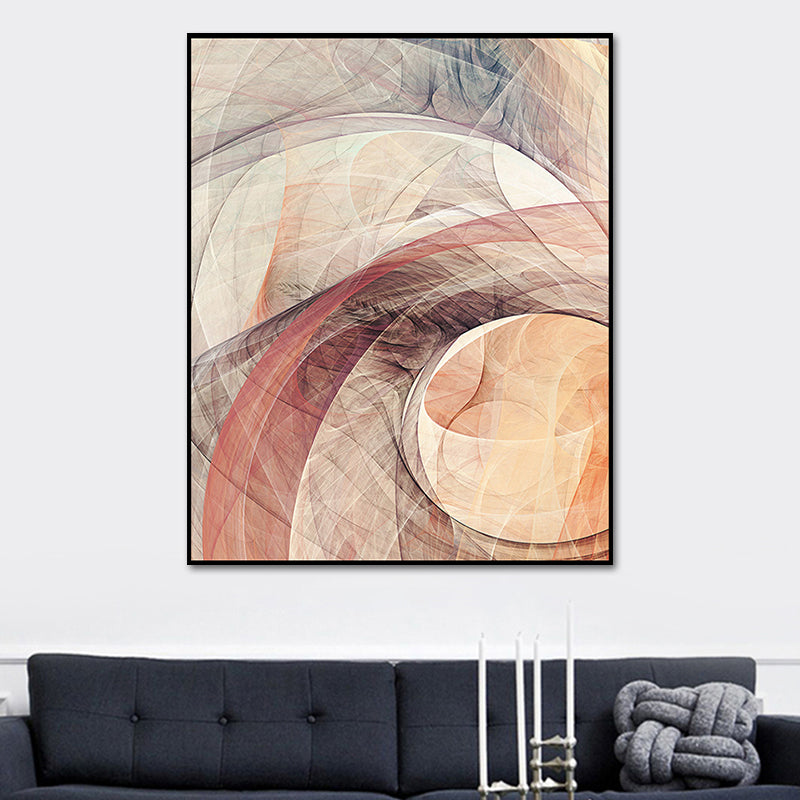 Abstract Pattern Wall Decor Orange Canvas Painting Textured, Multiple Sizes Options Clearhalo 'Art Gallery' 'Canvas Art' 'Contemporary Art Gallery' 'Modern' Arts' 1654115