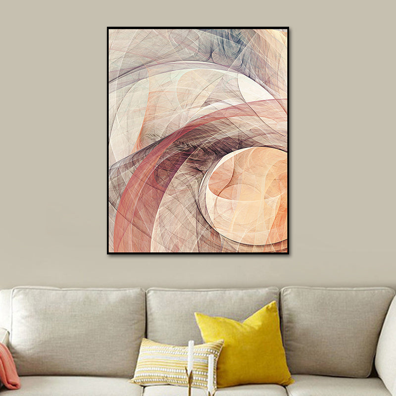 Abstract Pattern Wall Decor Orange Canvas Painting Textured, Multiple Sizes Options Clearhalo 'Art Gallery' 'Canvas Art' 'Contemporary Art Gallery' 'Modern' Arts' 1654116