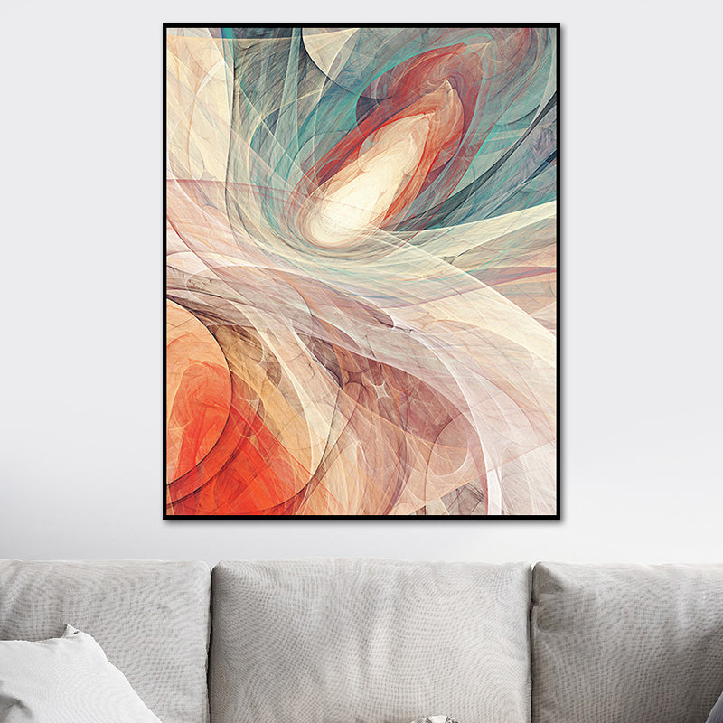 Abstract Pattern Wall Decor Orange Canvas Painting Textured, Multiple Sizes Options Clearhalo 'Art Gallery' 'Canvas Art' 'Contemporary Art Gallery' 'Modern' Arts' 1654122