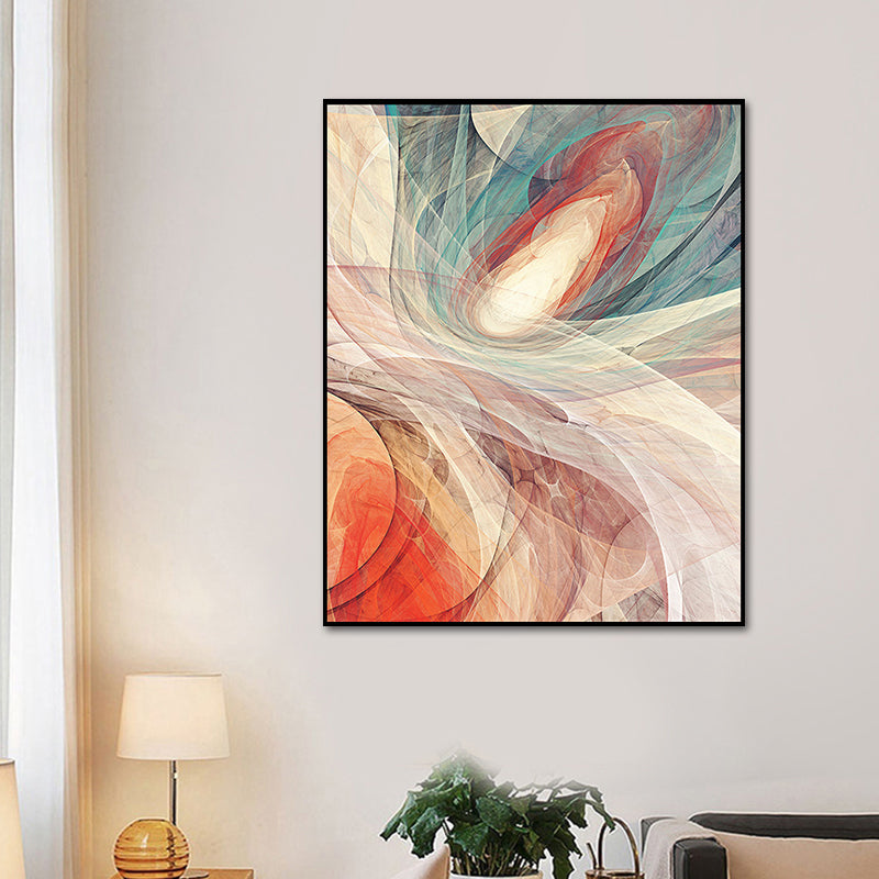 Abstract Pattern Wall Decor Orange Canvas Painting Textured, Multiple Sizes Options Clearhalo 'Art Gallery' 'Canvas Art' 'Contemporary Art Gallery' 'Modern' Arts' 1654123