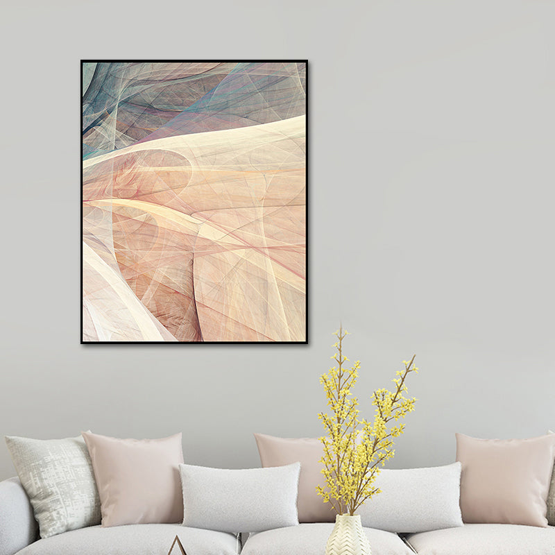 Abstract Pattern Wall Decor Orange Canvas Painting Textured, Multiple Sizes Options Clearhalo 'Art Gallery' 'Canvas Art' 'Contemporary Art Gallery' 'Modern' Arts' 1654126