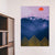 Asian Mountain Landscape Canvas Art Purple Textured Wall Decor for House Interior - Purple - Clearhalo - 'Arts' - 'Canvas Art' - 1654217