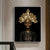Fashion Crowned African Woman Art Print Glam Canvas Wall Decoration in Gold and Black Gold Clearhalo 'Arts' 'Canvas Art' 1654253