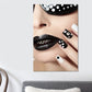Nail and Makeup Canvas Art Modern Stylish Textured Salon House Wall Decor in Black Clearhalo 'Art Gallery' 'Canvas Art' 'Contemporary Art Gallery' 'Modern' Arts' 1654262