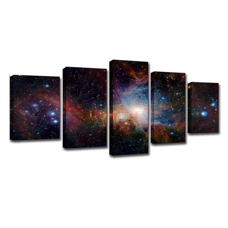Children's Art Constellation View Canvas in Dark Textured Wall Art Decor for Bedroom Clearhalo 'Art Gallery' 'Canvas Art' 'Kids' Arts' 1654309