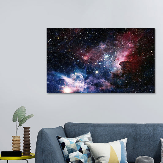 Mysterious Starry Night Asterism Canvas for Guest Room Outer Space Wall Art Print Clearhalo 'Art Gallery' 'Canvas Art' 'Kids' Arts' 1654397