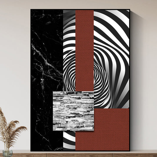Abstract Wall Art Contemporary Textured Wrapped Canvas in Dark Color for Room Red Clearhalo 'Art Gallery' 'Canvas Art' 'Contemporary Art Gallery' 'Modern' Arts' 1654403