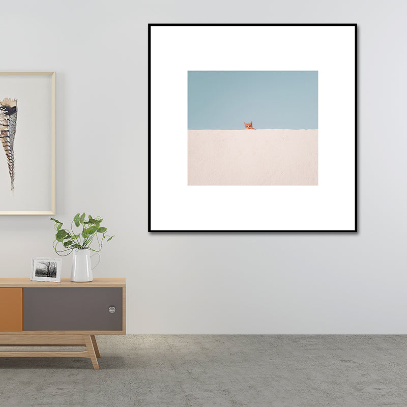 Canvas Textured Wall Decor Scandinavian Illustration Scenery Art Print in Soft Color Clearhalo 'Arts' 'Canvas Art' 1654433