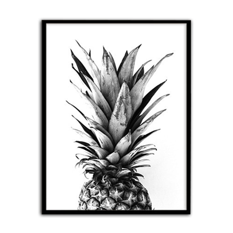 Grey Photo Printed Pineapple Canvas Textured Nordic House Interior Wall Art Decor Clearhalo 'Arts' 'Canvas Art' 1654500