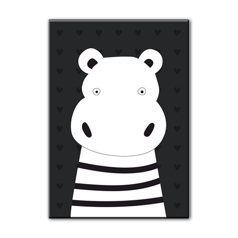 Animal Wall Art Decor Minimalist Decorative Dining Room Canvas in White, Multiple Size Available Clearhalo 'Art Gallery' 'Canvas Art' 'Kids' Arts' 1654507