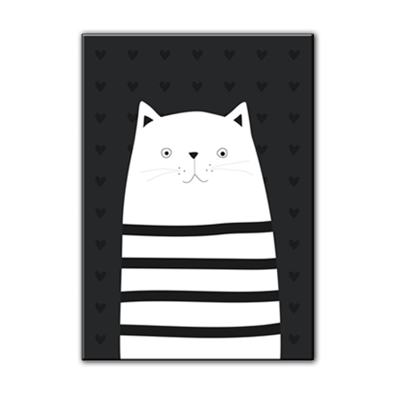 Animal Wall Art Decor Minimalist Decorative Dining Room Canvas in White, Multiple Size Available Clearhalo 'Art Gallery' 'Canvas Art' 'Kids' Arts' 1654514