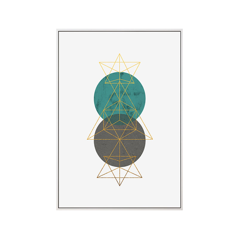 Nordic Geometric Shapes Wall Decor Canvas Textured Pastel Color Art Print for Bedroom Clearhalo 'Arts' 'Canvas Art' 1654547