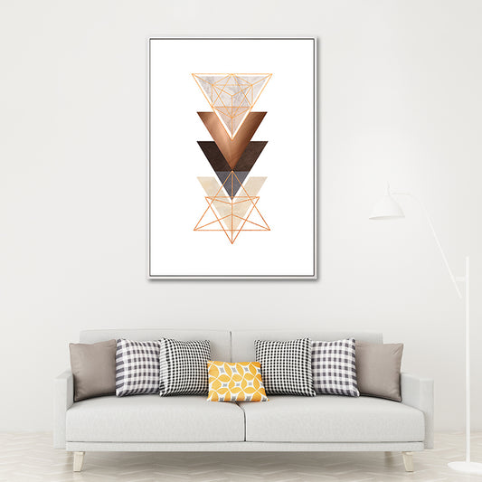 Nordic Geometric Shapes Wall Decor Canvas Textured Pastel Color Art Print for Bedroom Clearhalo 'Arts' 'Canvas Art' 1654552