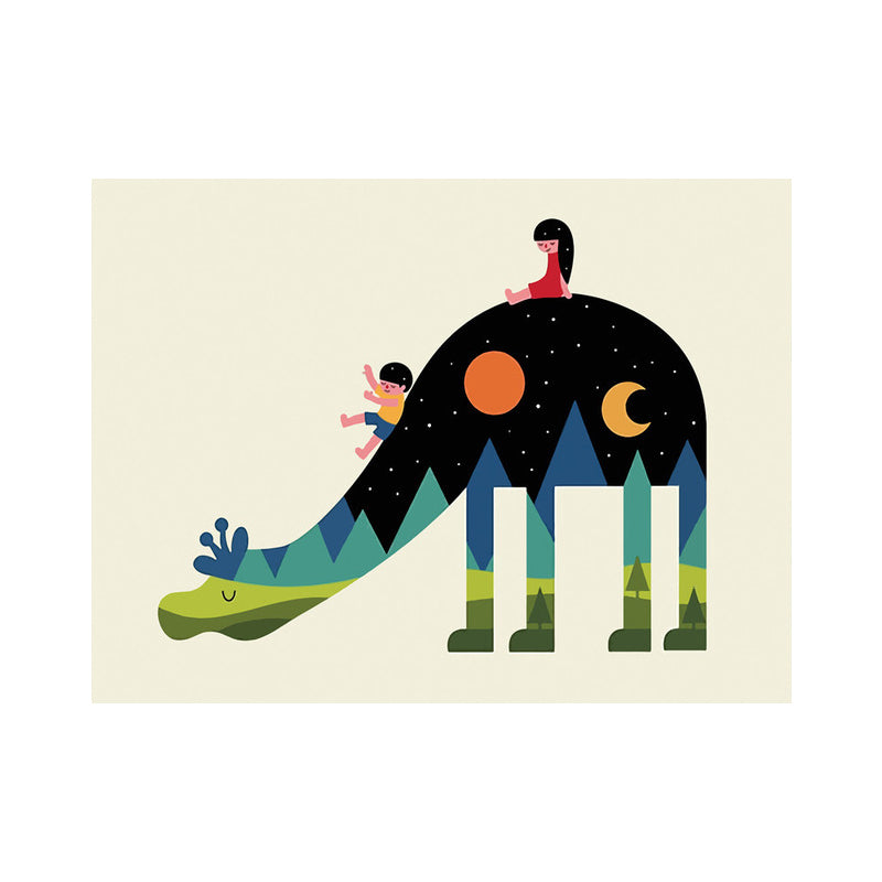 Textured Dark Color Art Print Simplicity Animal Silhouette Wrapped Canvas for Parlor Clearhalo 'Art Gallery' 'Canvas Art' 'Kids' Arts' 1654569